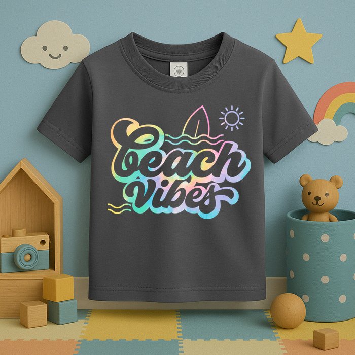 Beach Vibes Colorful Ocean Toddler T-Shirt