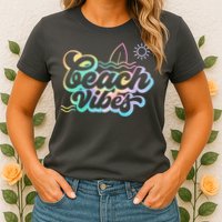 Beach Vibes Colorful Ocean Womens T-Shirt