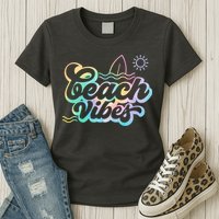 Beach Vibes Colorful Ocean Womens T-Shirt
