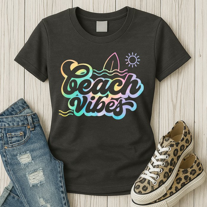 Beach Vibes Colorful Ocean Womens T-Shirt