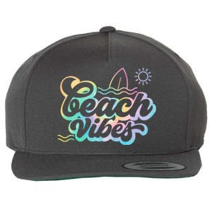 Beach Vibes Colorful Ocean Wool Snapback Cap