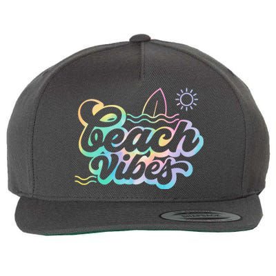 Beach Vibes Colorful Ocean Wool Snapback Cap