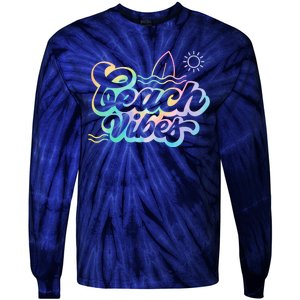 Beach Vibes Colorful Ocean Tie-Dye Long Sleeve Shirt