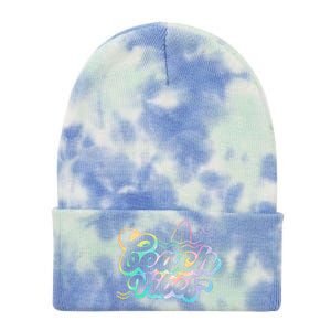 Beach Vibes Colorful Ocean Tie Dye 12in Knit Beanie