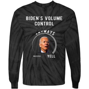 Biden’S Volume Control Yelling And Whispering Anti Biden Tie-Dye Long Sleeve Shirt