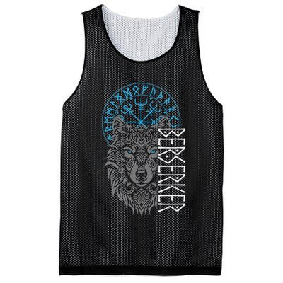Berserker & Viking Compass Nordic Wolf Design  Mesh Reversible Basketball Jersey Tank