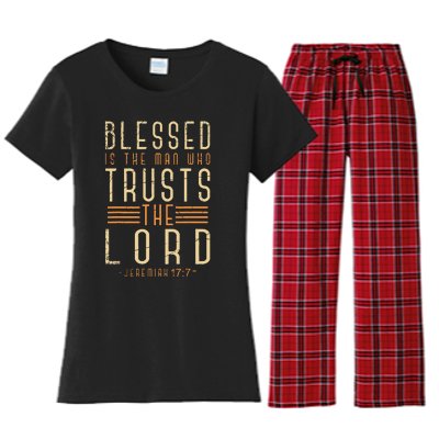 Bible Verse Christian God Savior Devotee Gift Jesus Women's Flannel Pajama Set