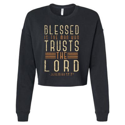 Bible Verse Christian God Savior Devotee Gift Jesus Cropped Pullover Crew