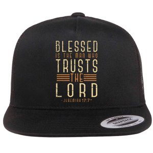 Bible Verse Christian God Savior Devo Men Gift Jesus Flat Bill Trucker Hat