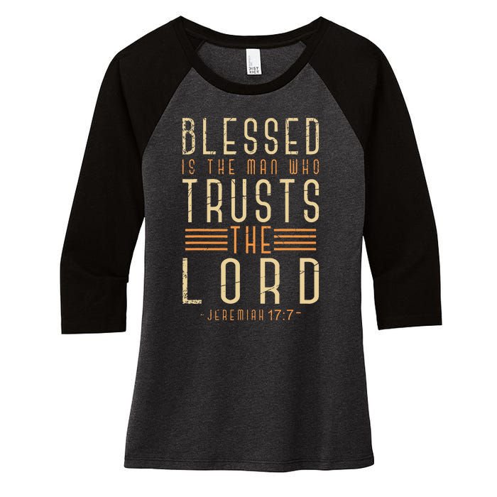 Bible Verse Christian God Savior Devo Men Gift Jesus Women's Tri-Blend 3/4-Sleeve Raglan Shirt