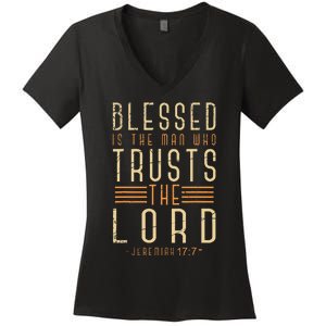 Bible Verse Christian God Savior Devo Men Gift Jesus Women's V-Neck T-Shirt