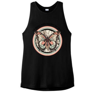 Bible Verse Christian Butterfly Ladies PosiCharge Tri-Blend Wicking Tank