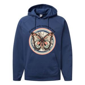 Bible Verse Christian Butterfly Performance Fleece Hoodie