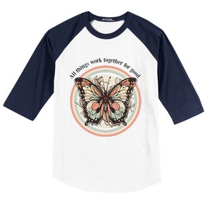 Bible Verse Christian Butterfly Baseball Sleeve Shirt