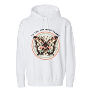 Bible Verse Christian Butterfly Garment-Dyed Fleece Hoodie