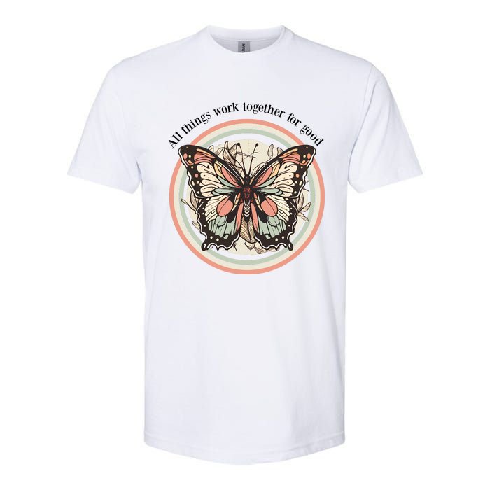 Bible Verse Christian Butterfly Softstyle CVC T-Shirt