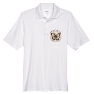 Bible Verse Christian Butterfly Men's Origin Performance Pique Polo