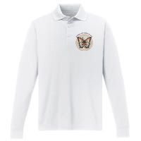 Bible Verse Christian Butterfly Performance Long Sleeve Polo