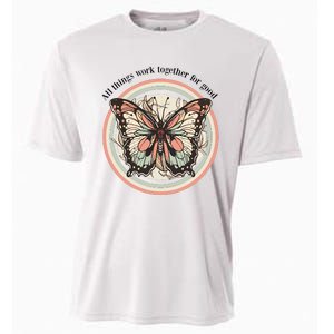 Bible Verse Christian Butterfly Cooling Performance Crew T-Shirt