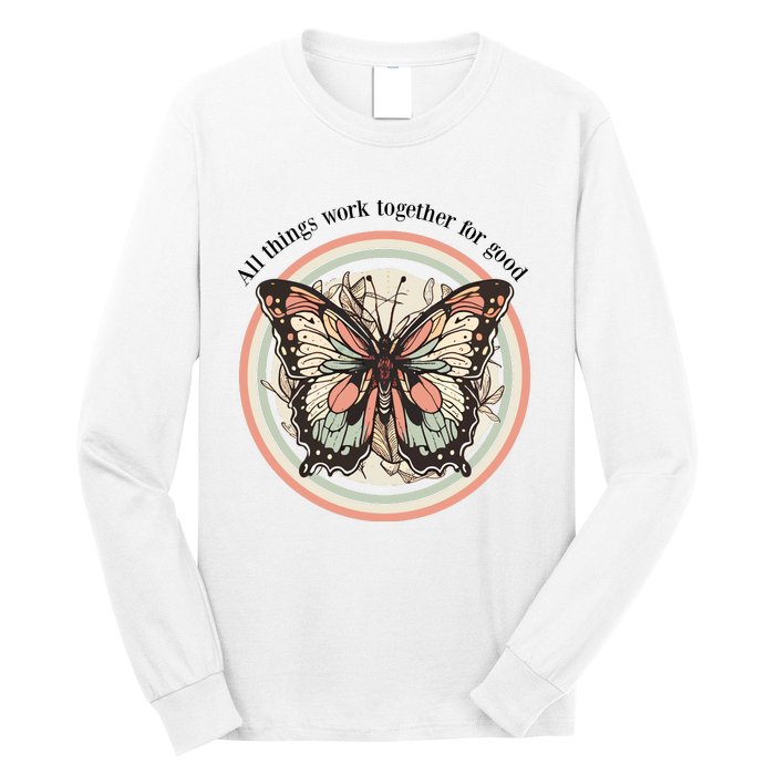 Bible Verse Christian Butterfly Long Sleeve Shirt