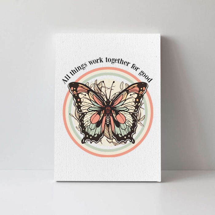 Bible Verse Christian Butterfly Canvas