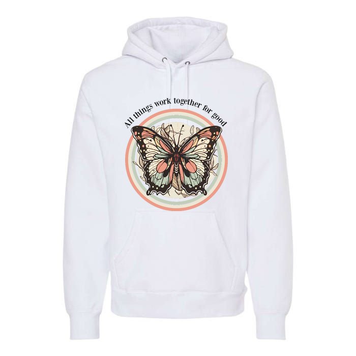 Bible Verse Christian Butterfly Premium Hoodie