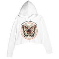 Bible Verse Christian Butterfly Crop Fleece Hoodie