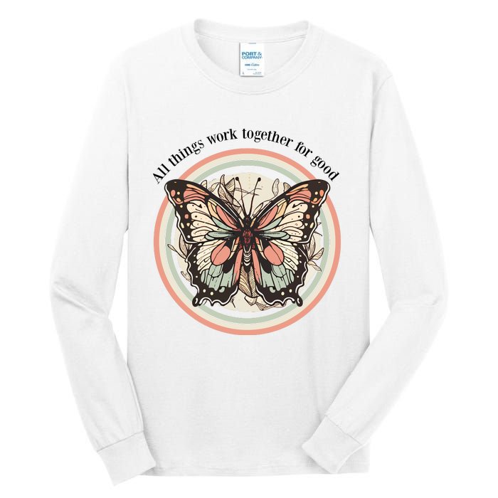 Bible Verse Christian Butterfly Tall Long Sleeve T-Shirt