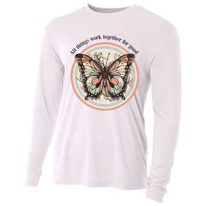 Bible Verse Christian Butterfly Cooling Performance Long Sleeve Crew