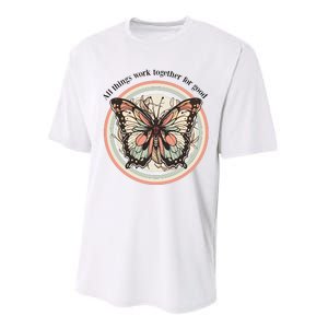 Bible Verse Christian Butterfly Performance Sprint T-Shirt