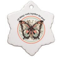 Bible Verse Christian Butterfly Ceramic Star Ornament