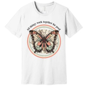 Bible Verse Christian Butterfly Premium T-Shirt