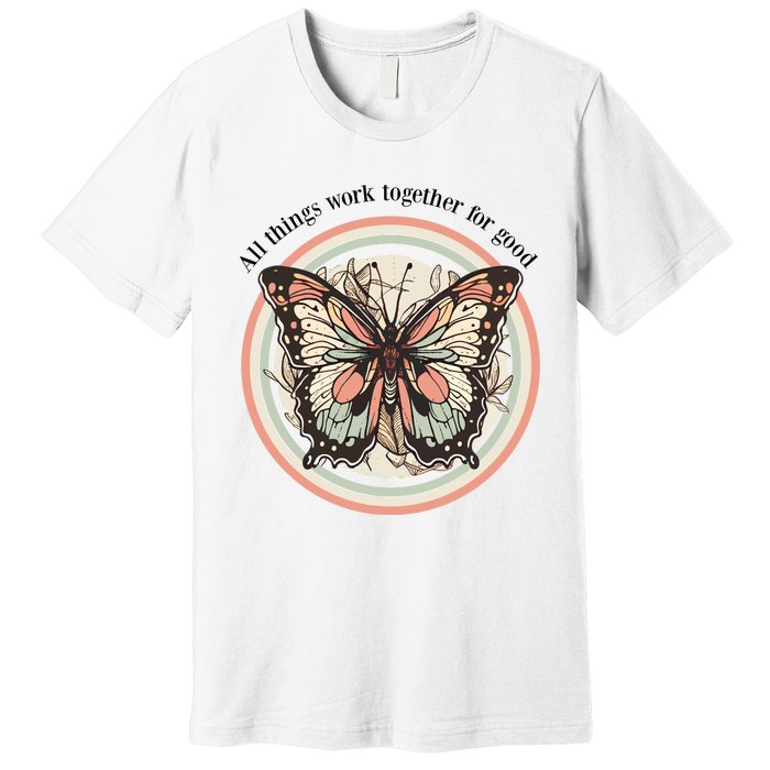 Bible Verse Christian Butterfly Premium T-Shirt