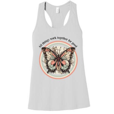 Bible Verse Christian Butterfly Women's Racerback Tank