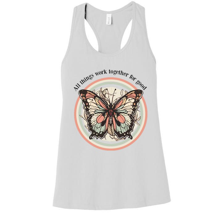 Bible Verse Christian Butterfly Women's Racerback Tank