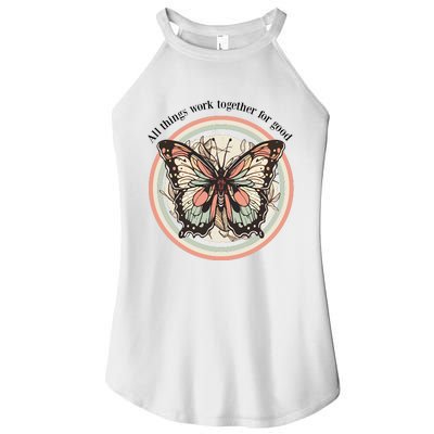 Bible Verse Christian Butterfly Women's Perfect Tri Rocker Tank