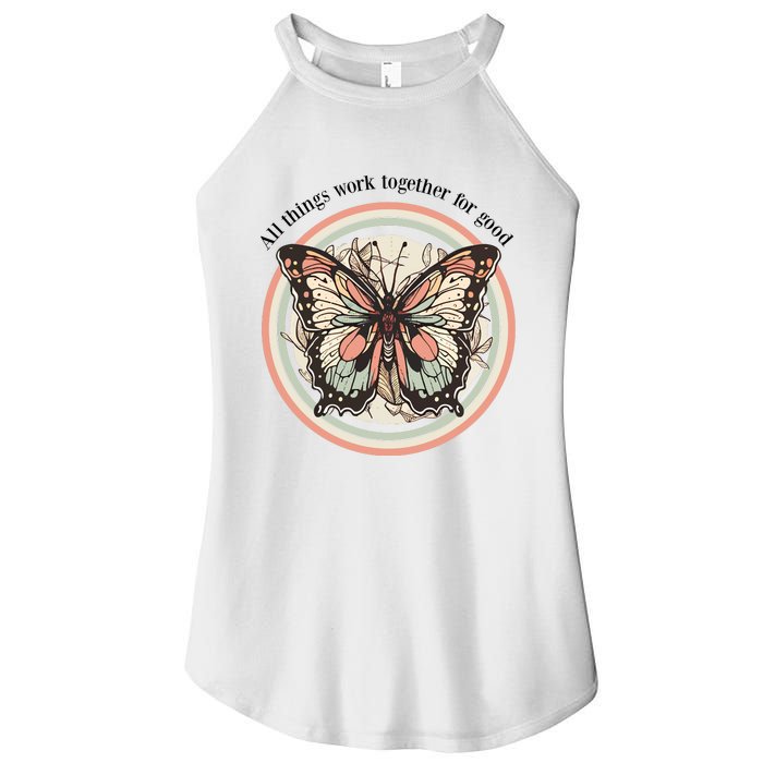 Bible Verse Christian Butterfly Women's Perfect Tri Rocker Tank