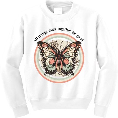 Bible Verse Christian Butterfly Kids Sweatshirt