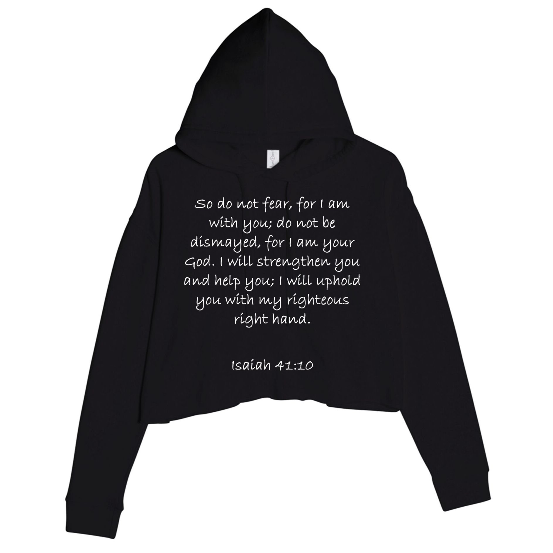 Bible Verse Christian Crop Fleece Hoodie