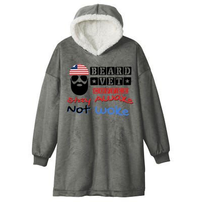 Beard vet coffee happy 4th of july Independence Day Hooded Wearable Blanket