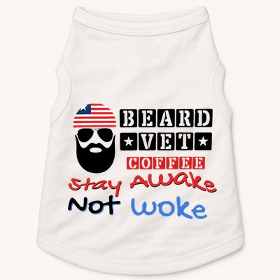 Beard vet coffee happy 4th of july Independence Day Doggie Tank