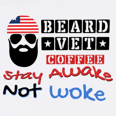 Beard vet coffee happy 4th of july Independence Day T-Shirt
