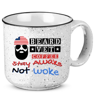 Beard vet coffee happy 4th of july Independence Day 15oz Campfire Ceramic Mug