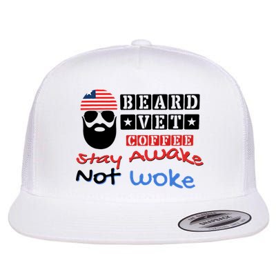 Beard vet coffee happy 4th of july Independence Day Flatbill Hat
