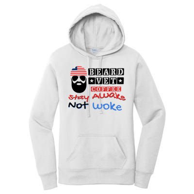 Beard vet coffee happy 4th of july Independence Day Women's Pullover Hoodie