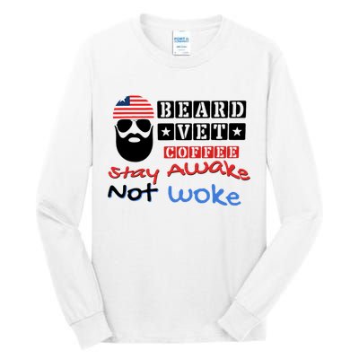 Beard vet coffee happy 4th of july Independence Day Tall Long Sleeve T-Shirt