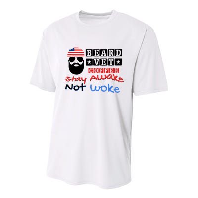 Beard vet coffee happy 4th of july Independence Day Youth Performance Sprint T-Shirt