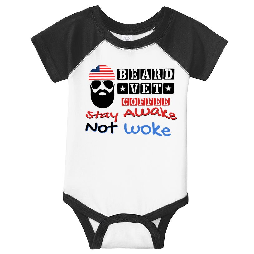 Beard vet coffee happy 4th of july Independence Day Infant Baby Jersey Bodysuit