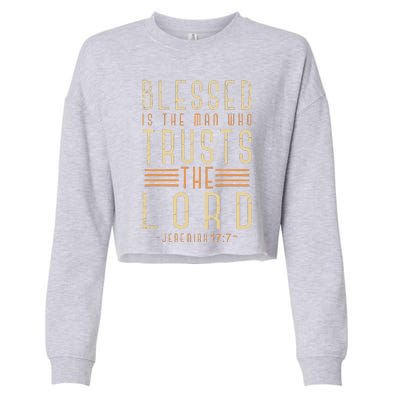 Bible Verse Christian God Savior Devotee Gift Jesus Cropped Pullover Crew