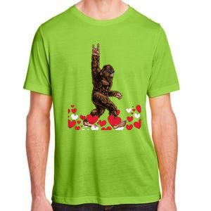 Bigfoot Valentines Day Funny Hearts Sasquatch Love Adult ChromaSoft Performance T-Shirt